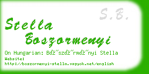stella boszormenyi business card
